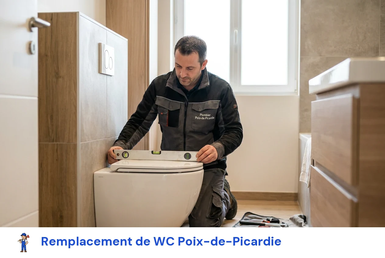 Remplacement de WC à Poix-de-Picardie